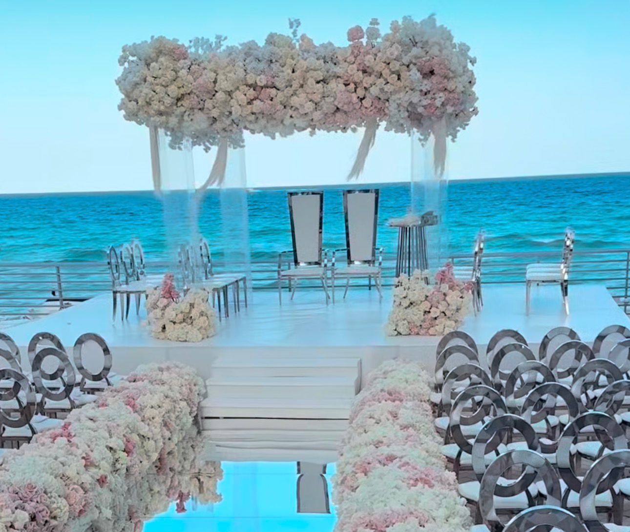 Diseño de bodas de lujo en la playa